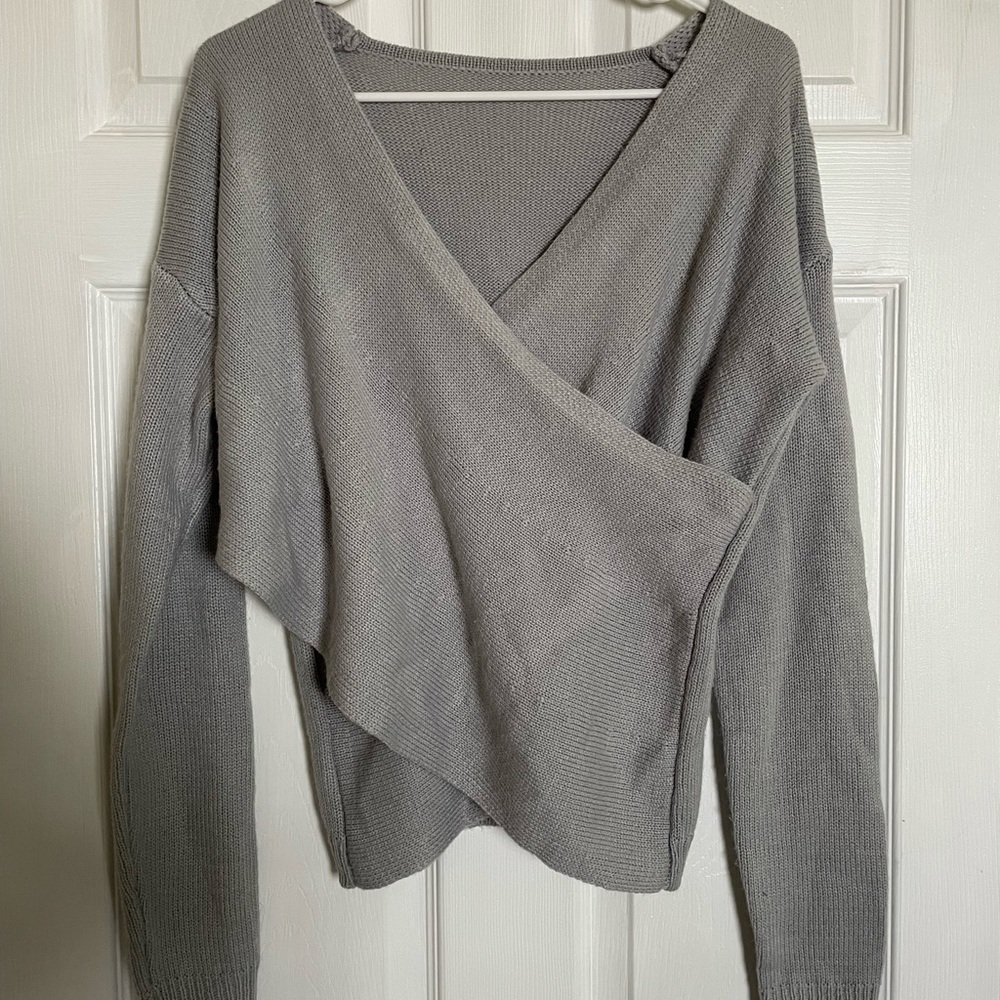 Front wrap sweater